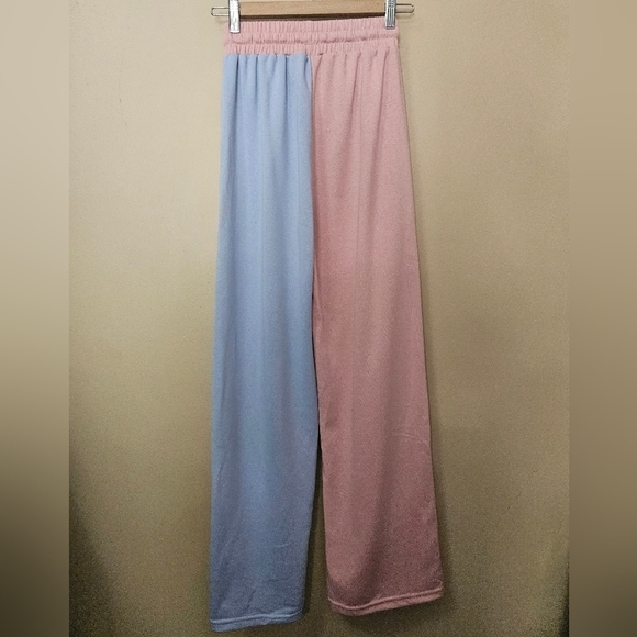NWT South Beach Active Sweat Pants Women's Size 2 Pink/Blue Cotton Blend - Picture 2 of 5